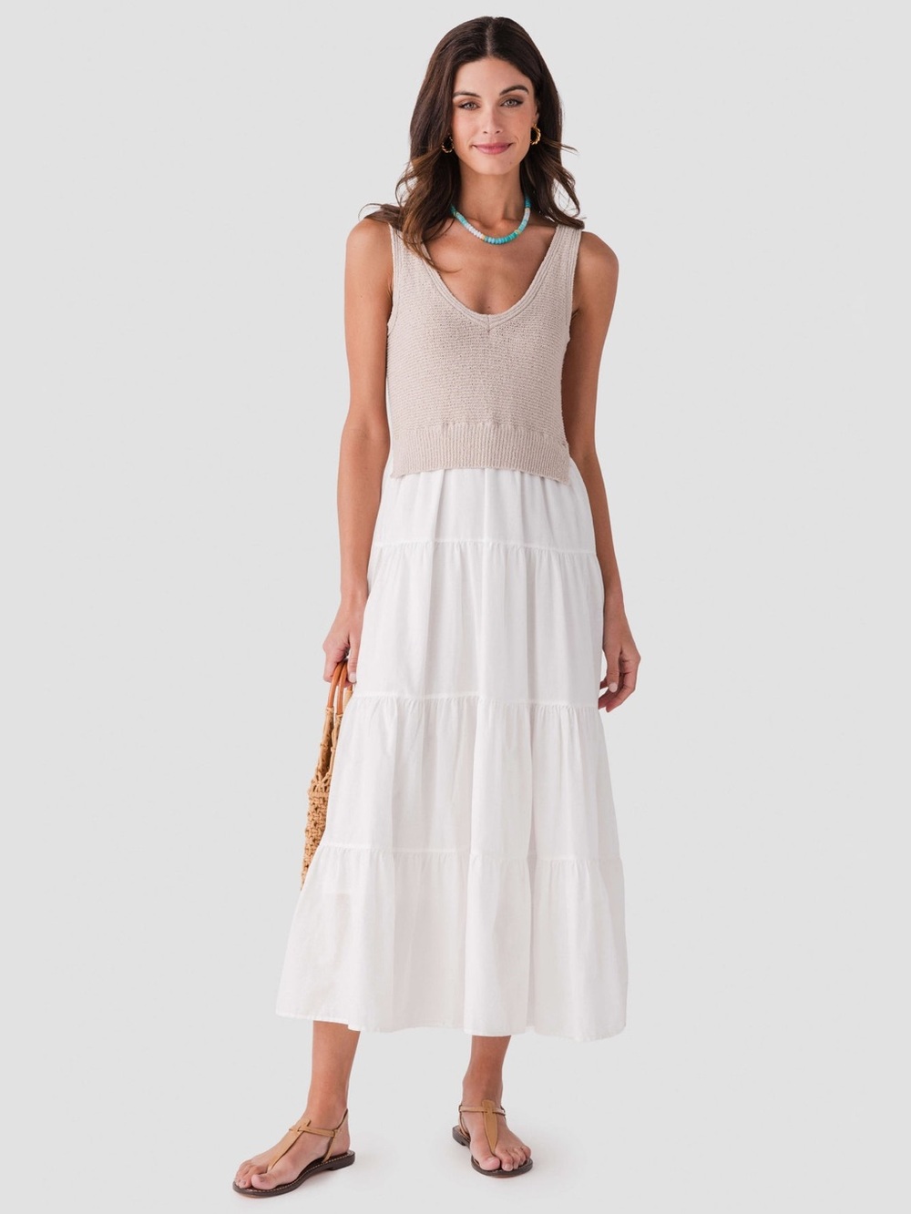 Elan Mixed Media Maxi Dress size medium